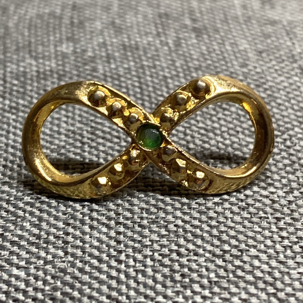 Branded ‘Emerald’ Infinity Brooch